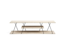 Hanah Home Soporte TV Mármol Negro 120cm Elegante Sofisticado Salón Funcional Almacenamiento